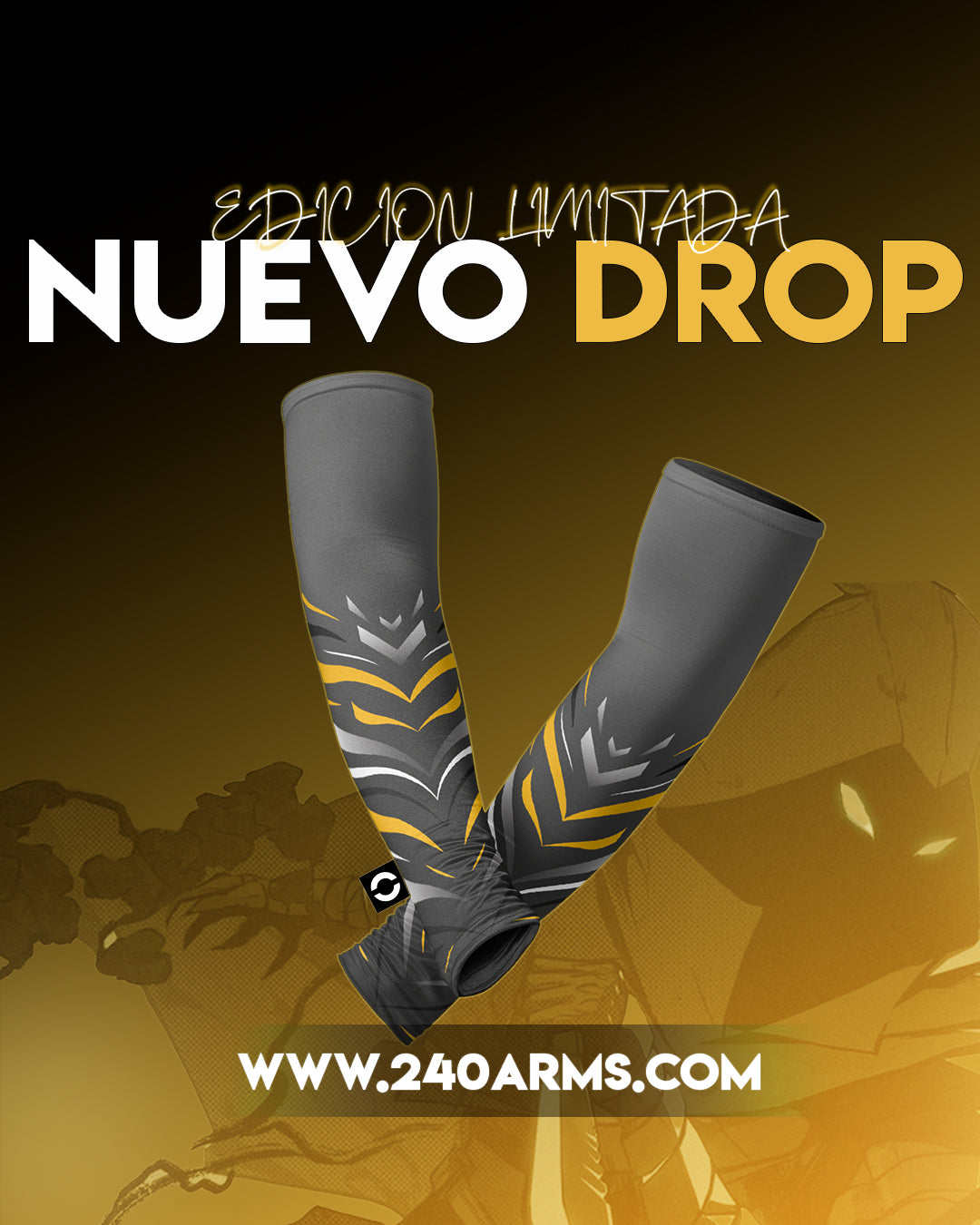 Manga Gamer Profesional para Brazo con guante abierto nuevo diseño